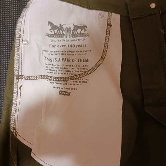 Levi's Strauss Signature Men's 505 Regular Fit Army Green Shorts Size 36 - Picture 5 of 5